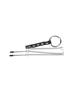 Cock Ring With Nipple Tweezers