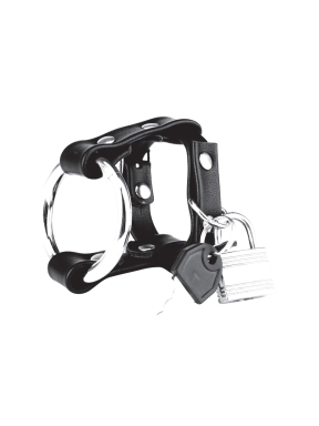 Metal Cock Ring With Locking Ball Strap