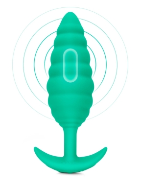 twist texture large vibrating rechargeable silicone plug