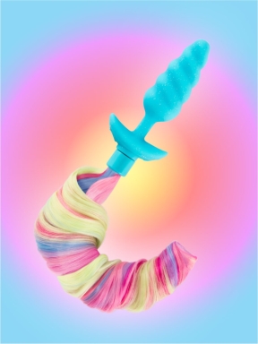 unicorn tail vibrating butt plug