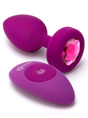 vibrating jewel plug - s/m