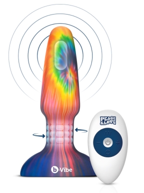 peace & love tie-dye rimming plug