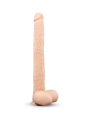 Bone 17 Inch Deep-Insert XXL Dildo with Realistic Balls and Suction Cup