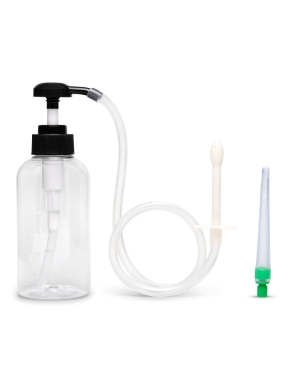 enema bottle with nozzle attachments