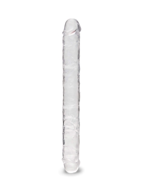15 inch double ended clear jelly dildo
