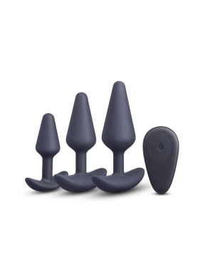 remote control rechargeable silicone anal training set