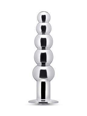 Triple Delight Metal Jeweled Beaded Butt Plug