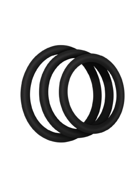 3-Piece Premium Silicone Cock Ring Set