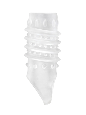 Clear Skin Textured Penis Sleeve Extender