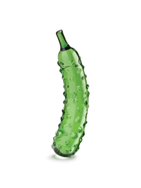 8.25 Inch Caressing Cucumber Glass Dildo