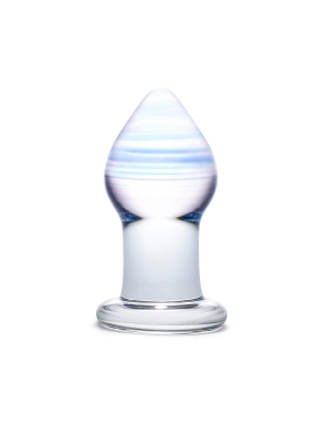 3.25 Inch amethyst rain glass butt plug