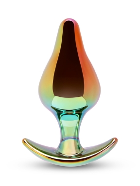 5.25 Inch Aurora Glass Butt Plug