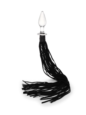 4.25 Inch Twilight Web Animal Tail Glass Butt Plug