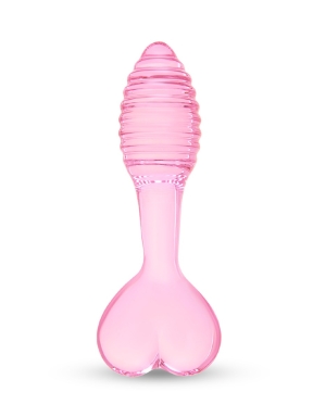 5 Inch Lovers' Ridge Glass Butt Plug