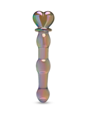 7.75 Inch Obsidian Heart Glass Dildo