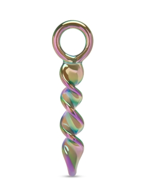 7.75 Inch Twilight Twist Glass Dildo