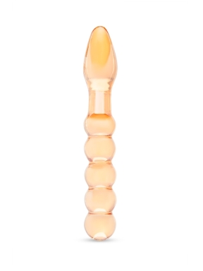 7.75 Inch Gold Rush Dual-Ended Glass Dildo