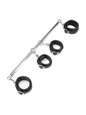 expandable spreader bar set 24 inch - 36 inch with detachable ankle & wrist cuffs