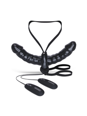 pleasure for two double-ended vibrating strap-on