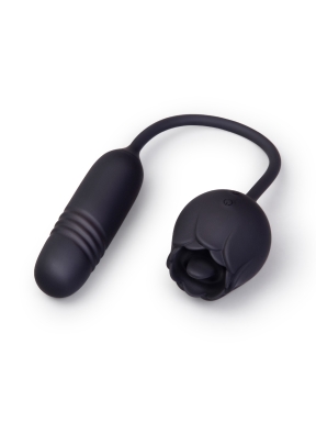The Lick & Thrust Rose Rechargeable Licking, Vibrating & Thrusting Vibe
