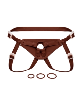 NudeFit FlexCurv Fully Adjustable Unisex Strap-On Harness with 3 O-Rings