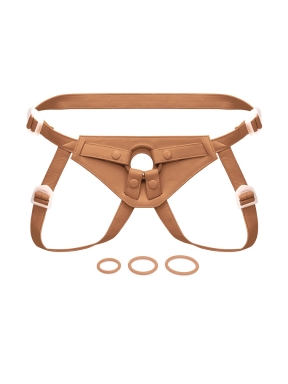 NudeFit FlexCurv Fully Adjustable Unisex Strap-On Harness with 3 O-Rings