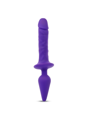 double pleasure vibrating dildo & butt plug