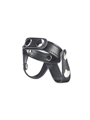 v-style cock ring with ball divider