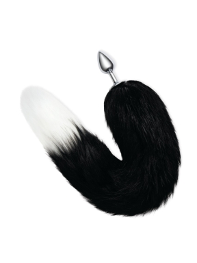 Furry Tales 14 Inch Black Foxtail with 2.5 Inch Metal Butt Plug