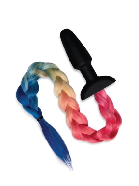 3.75 Inch Furry Tales Rainbow Tail Silicone Butt Plug