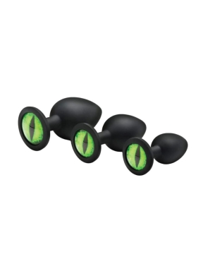 Creature Cocks Green Eyes Silicone Butt Plug Set