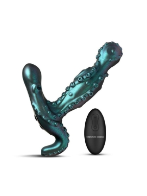 Creature Cocks Octoprobe Gyrating Rechargeable Silicone Prostate Vibrator with Remote Control