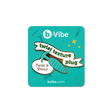b-Vibe twist enamel pin