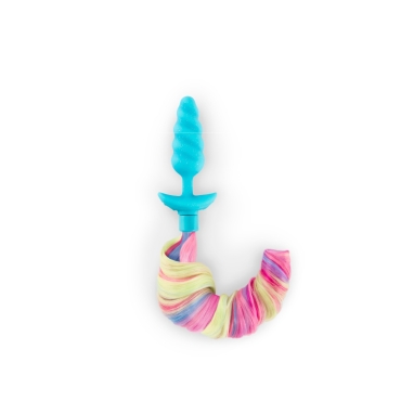 unicorn tail vibrating butt plug