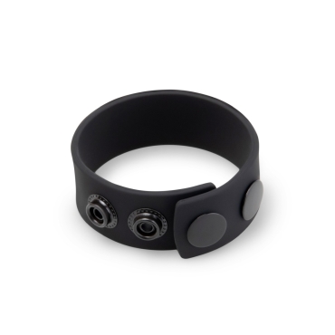 silicone cock strap - black