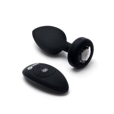 vibrating jewel plug - m/l