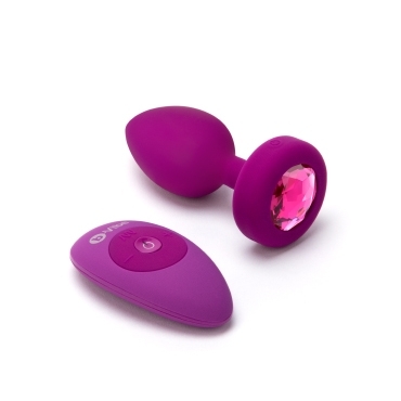 vibrating jewel plug - s/m