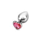 pink heart jewel metal butt plug