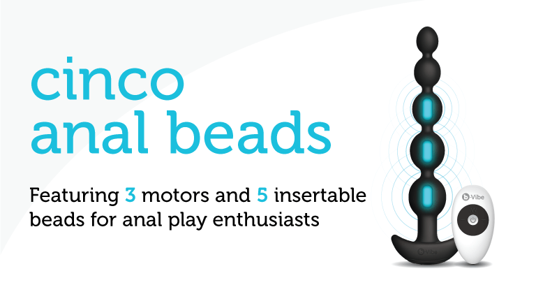 b-Vibe's Cinco Anal Beads are now available.