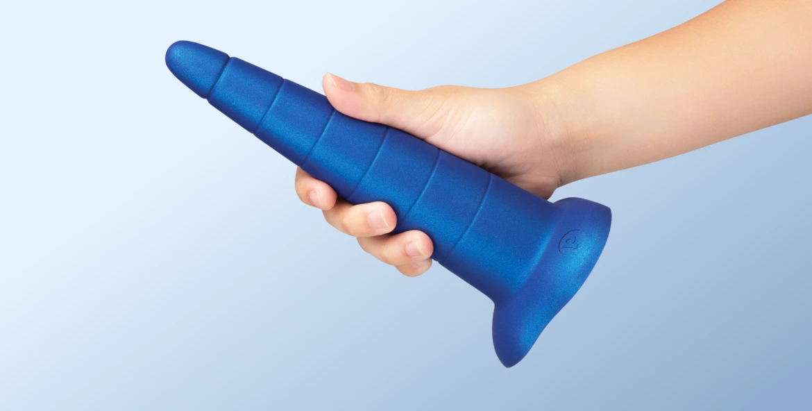 Ribbed Cone-Shaped Anal Stretcher