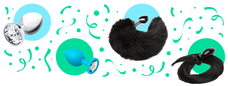 Jeweled and Animal Tail Anal Toys