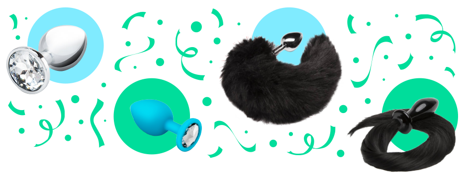 Jeweled and Animal Tail Anal Toys